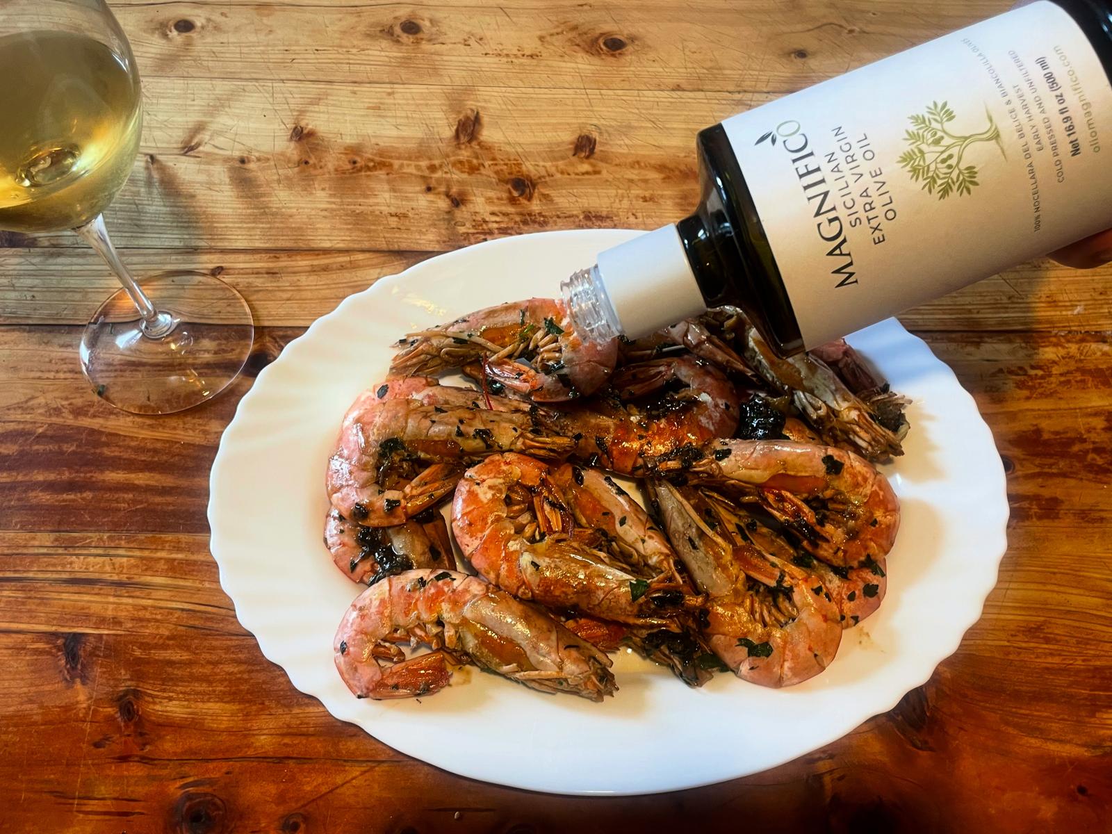 🍤 Gamberoni in padella (Pan-Seared Prawns with White Wine and Parsley) –  Olio Magnifico